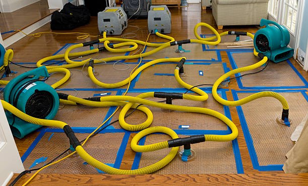 Professional Water Damage Restoration technician working in Marietta, OK